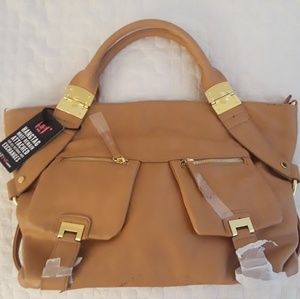 NWT Camel brown Justfab tote